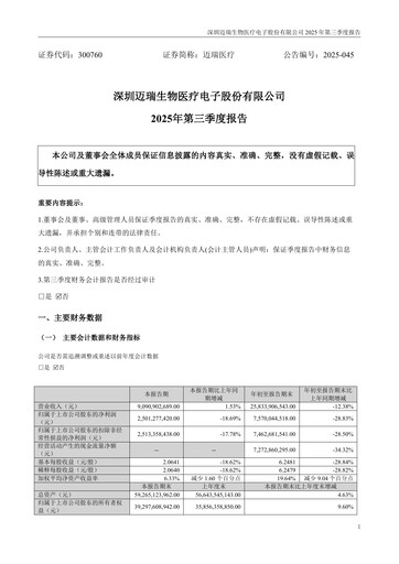 Thumbnail Mindray Quarterly Report 2025-q3