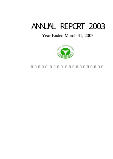 Thumbnail Tokyu Fudosan Holdings Annual Report 2003
