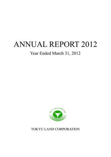Thumbnail Tokyu Fudosan Holdings Annual Report 2012