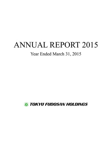 Thumbnail Tokyu Fudosan Holdings Annual Report 2015