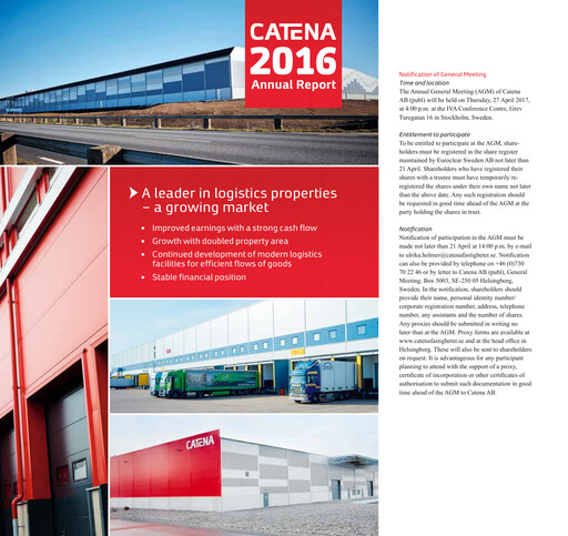 Miniature Catena AB Rapport annuel 2016