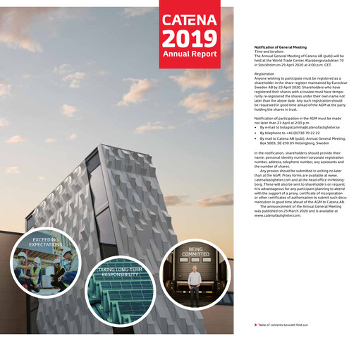 Miniature Catena AB Rapport annuel 2019