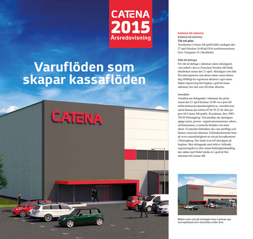 Miniature Catena AB Rapport annuel 2015