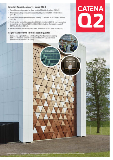 Miniature Catena AB Rapport semestriel 2020