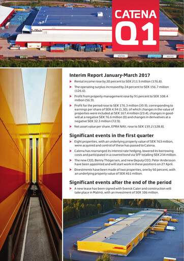 Thumbnail Catena AB Quarterly Report 2017-q1
