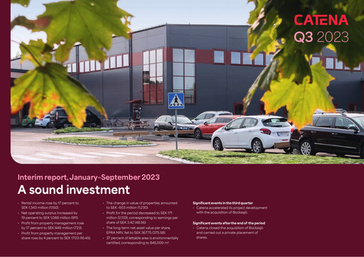Thumbnail Catena AB Quarterly Report 2023-q3