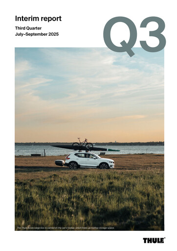 Thumbnail Thule Group AB Quarterly Report 2025-q3