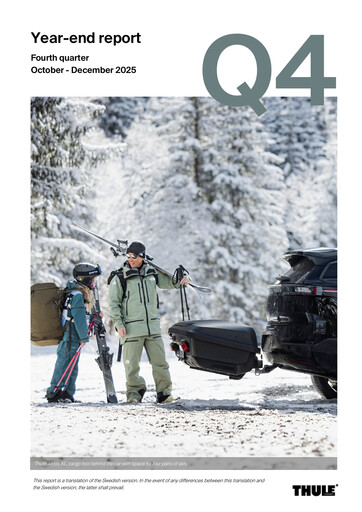 Thumbnail Thule Group AB Quarterly Report 2025-q4