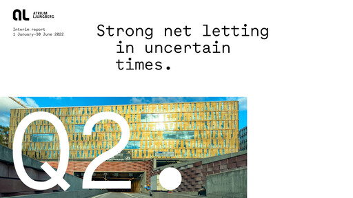 Thumbnail Atrium Ljungberg Half-year Report 2022-h1
