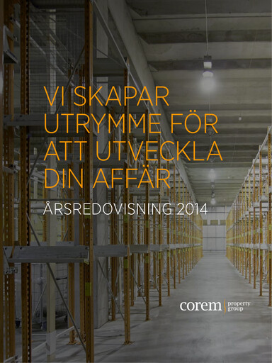 Miniature Corem Property Group AB Rapport annuel 2014