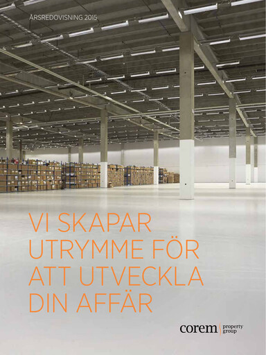Miniature Corem Property Group AB Rapport annuel 2015