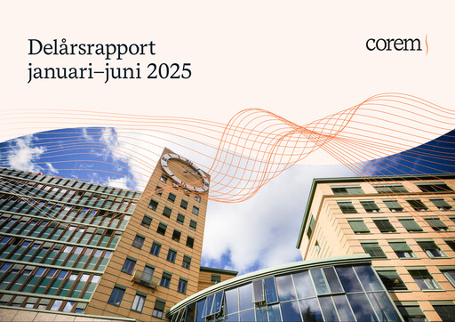 Thumbnail Corem Property Group AB Half-year Report 2025-h1