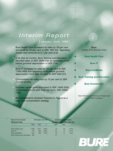 Thumbnail Bure Equity AB Half-year Report 1999-h1
