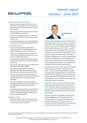 Thumbnail Bure Equity AB Half-year Report 2017-h1