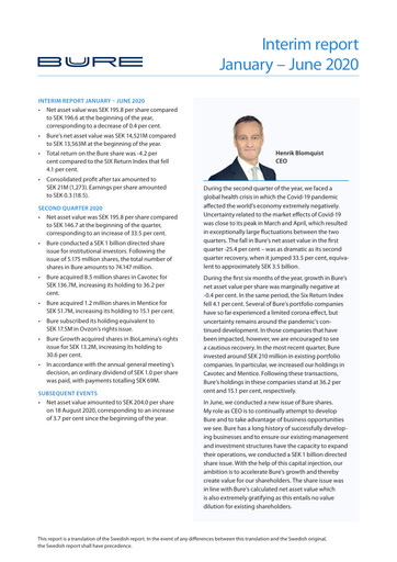 Thumbnail Bure Equity AB Half-year Report 2020-h1