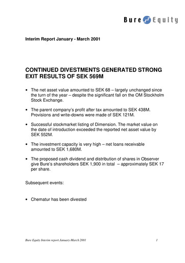 Thumbnail Bure Equity AB Quarterly Report 2001-q1