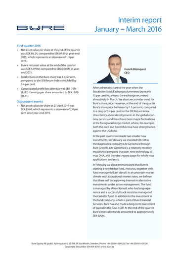 Thumbnail Bure Equity AB Quarterly Report 2016-q1