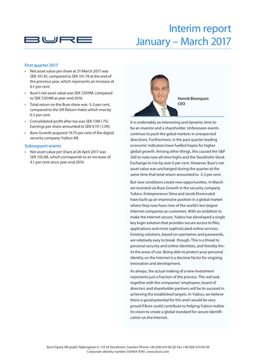 Thumbnail Bure Equity AB Quarterly Report 2017-q1