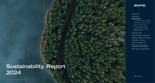 Thumbnail Bure Equity AB Sustainability Report 2024