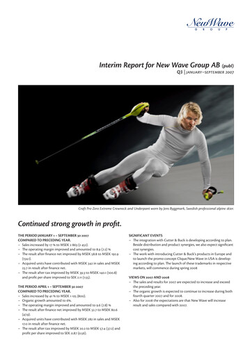 Thumbnail New Wave Group Quarterly Report 2007-q3