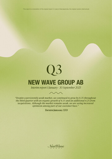 Thumbnail New Wave Group Quarterly Report 2025-q3
