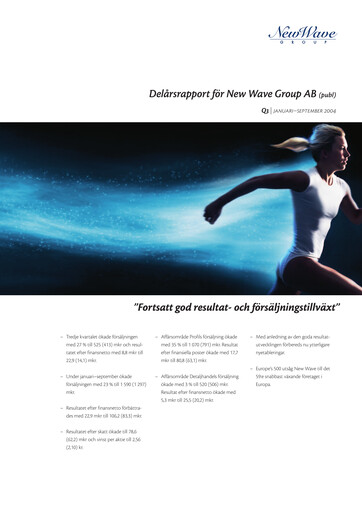 Miniature New Wave Group Rapport trimestriel 2004-q3