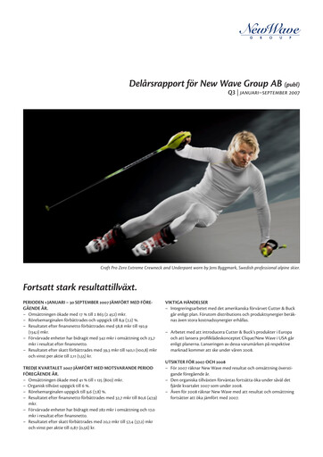 Miniature New Wave Group Rapport trimestriel 2007-q3