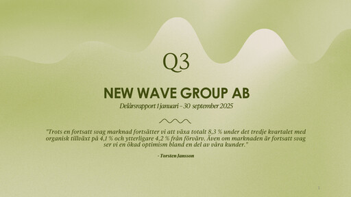 Miniature New Wave Group Rapport trimestriel 2025-q3