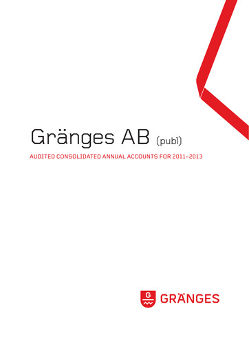 Thumbnail Gränges Financial Statement 2011-2013