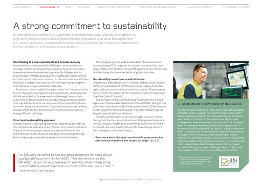 Thumbnail Gränges Sustainability Report 2020