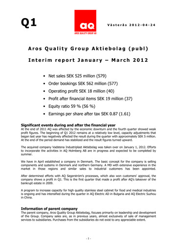 Thumbnail AQ Group Quarterly Report 2012-q1
