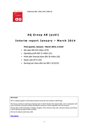 Thumbnail AQ Group Quarterly Report 2014-q1