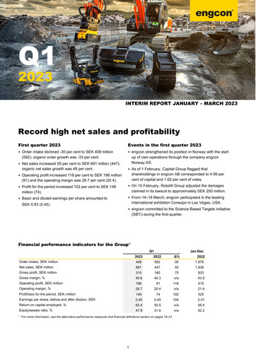Thumbnail engcon AB Quarterly Report 2023-q1
