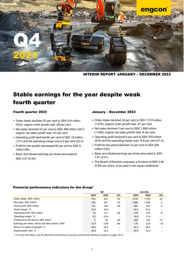Thumbnail engcon AB Quarterly Report 2023-q4