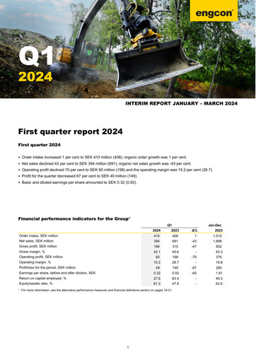 Thumbnail engcon AB Quarterly Report 2024-q1