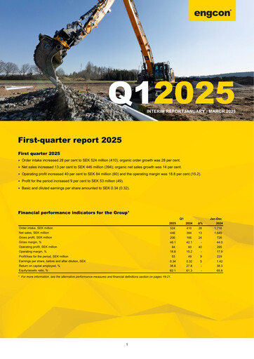 Thumbnail engcon AB Quarterly Report 2025-q1