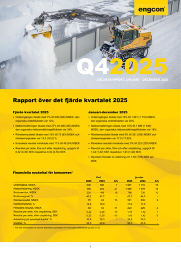 Thumbnail engcon AB Quarterly Report 2025-q4