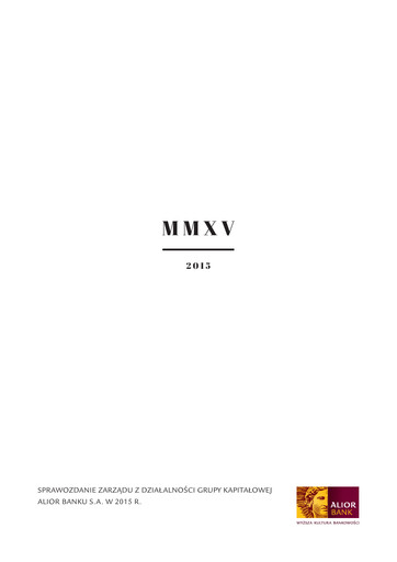 Thumbnail Alior Bank S.A. Annual Report 2015