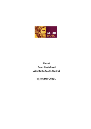 Thumbnail Alior Bank S.A. Quarterly Report 2022-q1