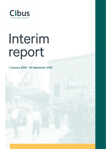 Thumbnail Cibus Nordic Real Estate Quarterly Report 2019-q3