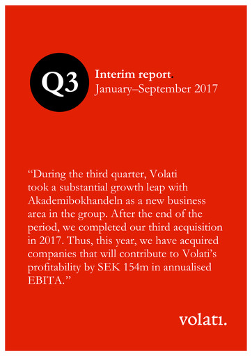 Thumbnail Volati AB Quarterly Report 2017-q3