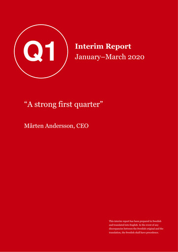 Thumbnail Volati AB Quarterly Report 2020-q1