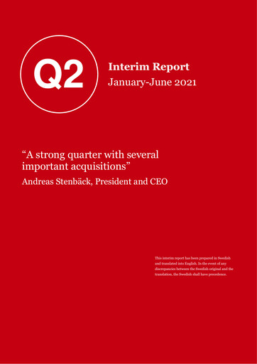 Thumbnail Volati AB Quarterly Report 2021-q2
