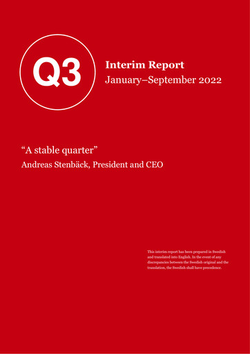 Thumbnail Volati AB Quarterly Report 2022-q3