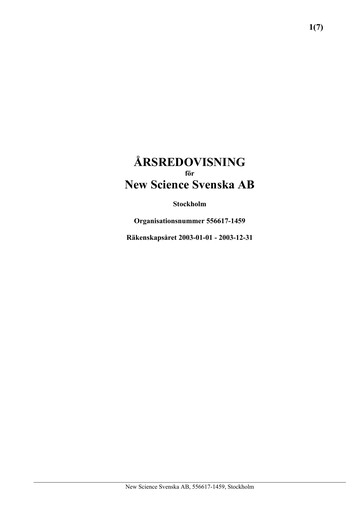 Thumbnail MedCap Annual Report 2003