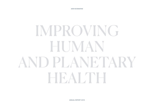 Thumbnail Aker BioMarine Annual Report 2016