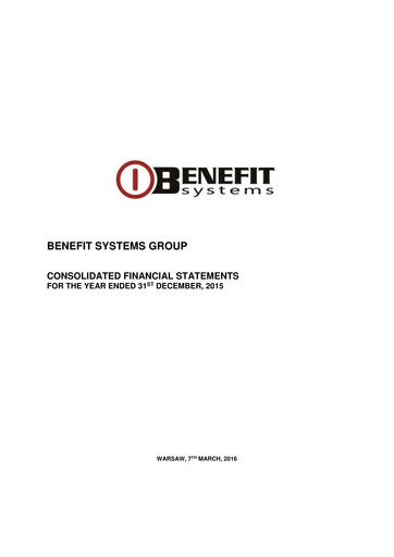 Miniature Benefit Systems Bilan financier 2015