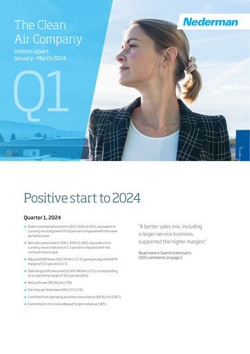 Miniature Nederman Holding Rapport trimestriel 2024-q1