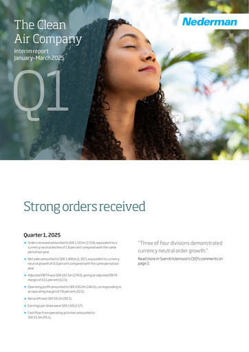 Miniature Nederman Holding Rapport trimestriel 2025-q1