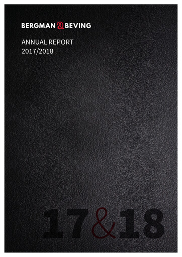 Thumbnail Bergman & Beving Annual Report 2017-2018